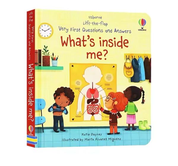 新品 英語しかけ絵本 『whats inside me?(体の中は?)』モンテ