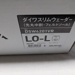 新品 ダイワ ダイワスリムウェーダー (先丸中割・フェルトソール) DSW-4201VR LO-L ブラック