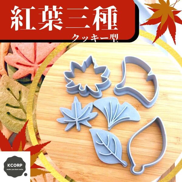 クッキー型 はっぱ 葉っぱ 紅葉 もみじ 楓 カエデ 落葉 秋 落ち葉 製菓