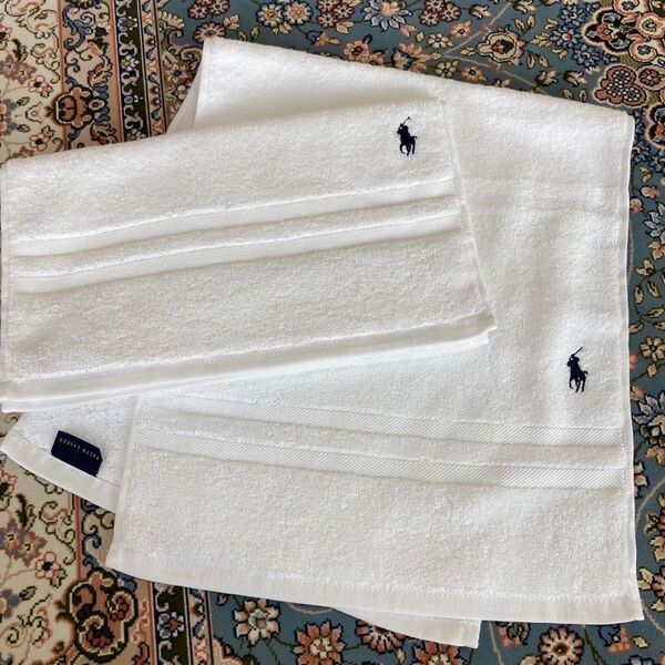 新品ラルフローレン フェイスタオル2枚セット Ralph Lauren POLO