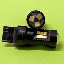 ★合計4個セット★T20 LED シングル ブラックメタルボディ バックランプ 2個+ T10 LED 5630 10SMD スモールライト 2個 ホワイト_画像2