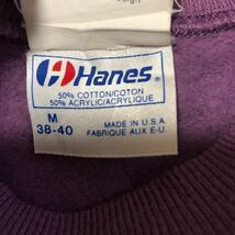 USA製 Hanes ヘインズ スウェット トレーナー 裏起毛 蝶々 花 紫 パープル HONOLULU HAWAII_画像3