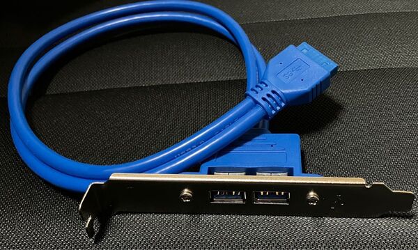 USB 3.0×2 メス 背面パネル マザー 20ピン ケーブル PCI ブラケット付き