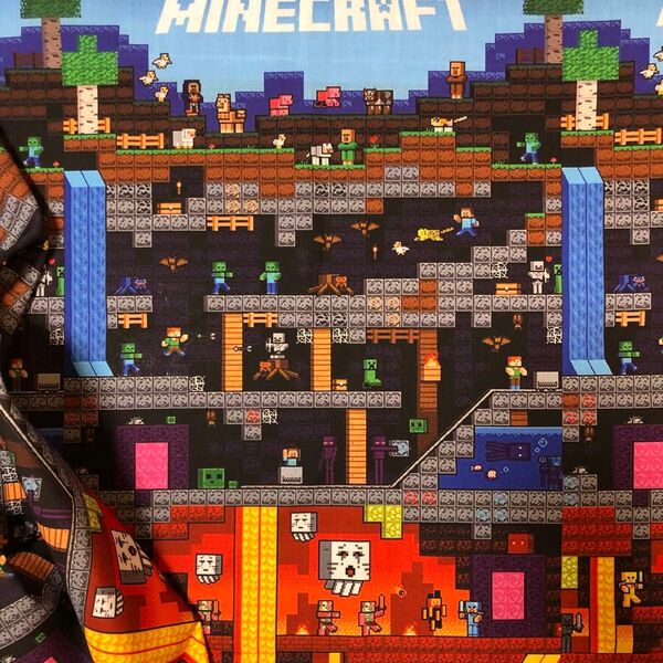 MINECRAFT マインクラフト(8) 生地 綿ポリ はぎれ 匿名配送
