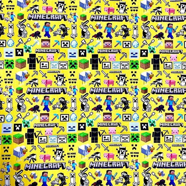 MINECRAFT マインクラフト(16) 生地 綿ポリ はぎれ 匿名配送
