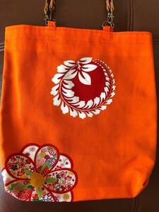 ハンドメイド 着物正絹手さげバッグ