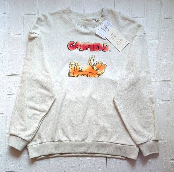 【新品】タグつき GARFIELD ガーフィールド 長袖トレーナー スウェット メンズ サイズLL XL 杢グレー