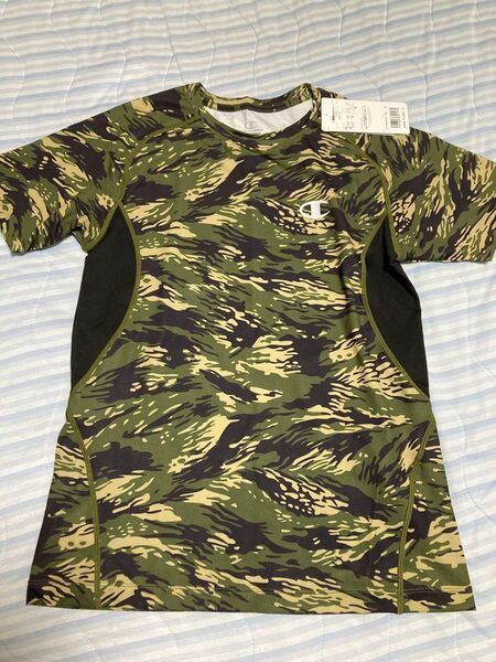 チャンピオン 半袖Tシャツ ランニング スポーツ トレーニング カモ柄 吸汗速乾
