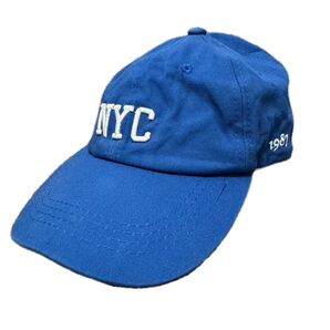 NYC キャップ 帽子 青 ブルー 1987