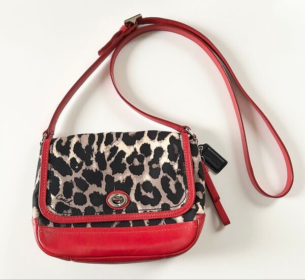 COACH ショルダーバッグ レオパード