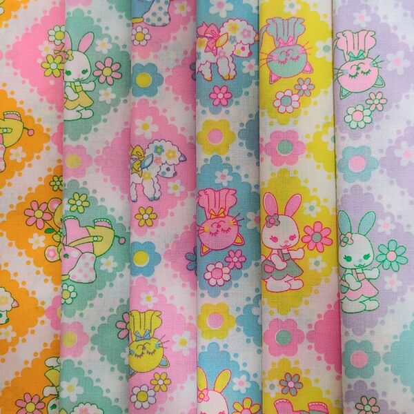 pinks Room+ 約27㎝×約25㎝ 生地6枚セット
