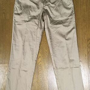 8.5@ 良品「COLLECTION CORNELIANI」 シルクサテン調 微テーパード コットントラウザー C-Beige SIZE:46 イタリア製