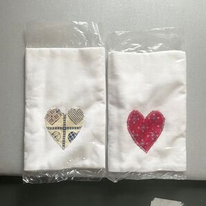 ハート柄布 2枚セット