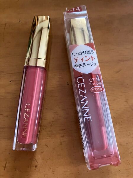 セザンヌ★ティント★リップ★口紅★新品と少し使用した2点セット★CT4★CT6