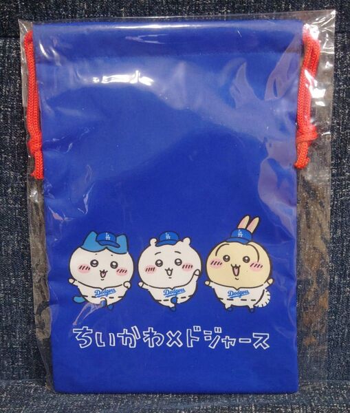 ちいかわ&ハチワレ&うさぎ(ドジャース) 巾着★ちいかわ MLB TOKYO SERIES 2025