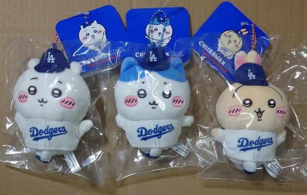ドジャース ちいかわ&ハチワレ&うさぎ ぬいぐるみマスコット★ちいかわ MLB TOKYO SERIES 2025