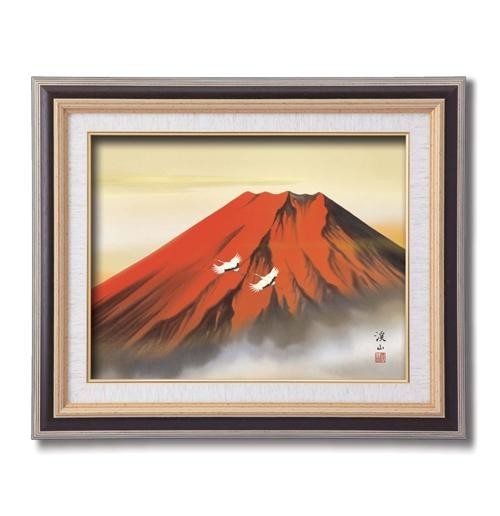 新品・即決】国産/特選掛軸/日本画/赤富士/オマケ付き/014 | www