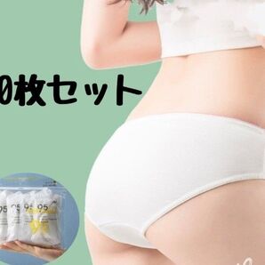 XXLサイズ レディース 使い捨てショーツ 下着 パンツ 災害 備蓄 入院 旅行用 ホワイト