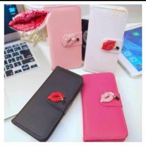 iPhoneケース 手帳型 おしゃれ かわいい 大人気 リップ kissマーク iPhone6 iPhone6plus ケース