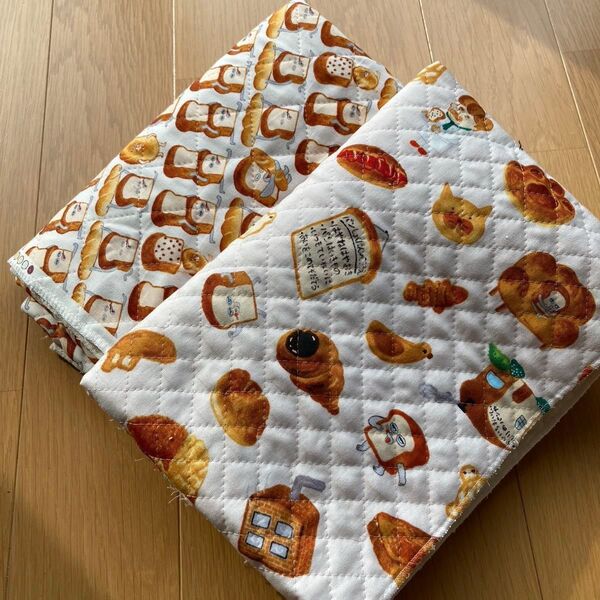 新品 キルト生地 パンどろぼう柄 2枚セット ハンドメイド