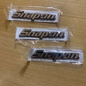 スナップオン(Snap-on)シルバーエンブレムステッカー 3枚セット 117mm