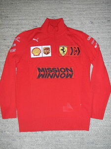 2020 フェラーリ F1 チーム放出品　クルー用　 HZ ウール セーター (薄手）　MISSION WINNOW　 Mサイズ