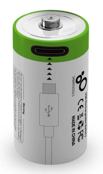 直接type-c充電式 CR123A電池 2個 充電ケース不要