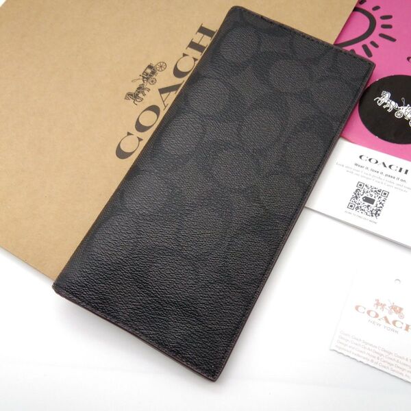 新作 新品 COACH 長財布 メンズ 小銭入れ付き