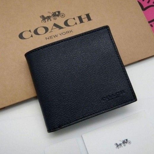 新品 COACH 折り財布 メンズ 人気の小銭入れ付き