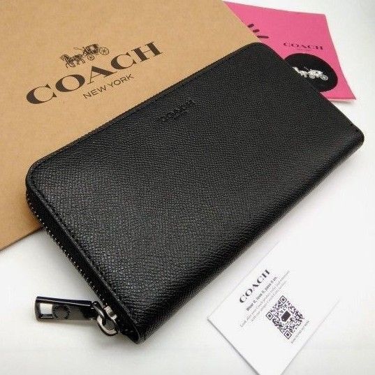 新作 新品 COACH 長財布 ブラック メンズ