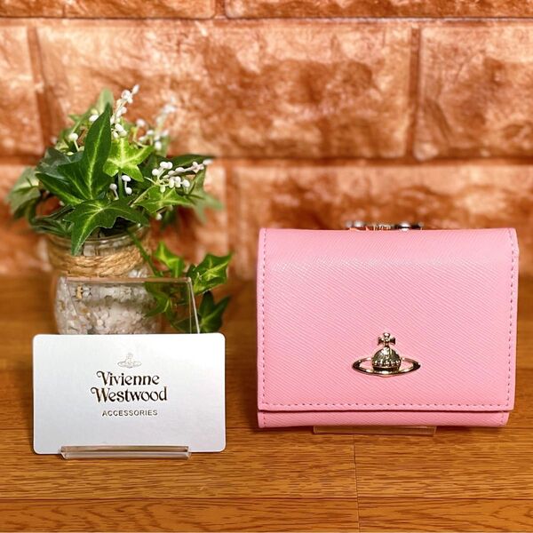 【★1点限り★】ヴィヴィアン 三つ折り財布 pink