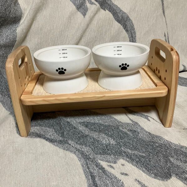 ペット用食器 スタンド1個 ボウル2個 3点セット