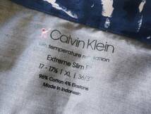 新品★カルバンクライン★総柄 ドレスシャツ★スリム★快適な ストレッチ 長袖シャツ ナイトブルー★L★CALVIN KLEIN☆693_画像7