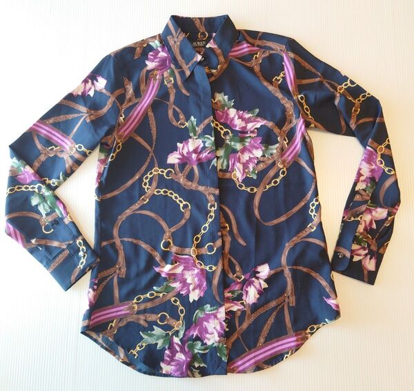 LAUREN RALPH LAUREN シャツ ブラウス クラシック フィット プリント クレープ シャツ 【2024年購入】