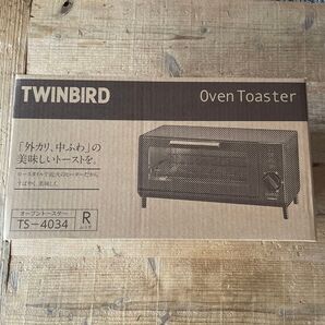 ツインバード トースター オーブントースター 2枚焼き レッド TS-4034R