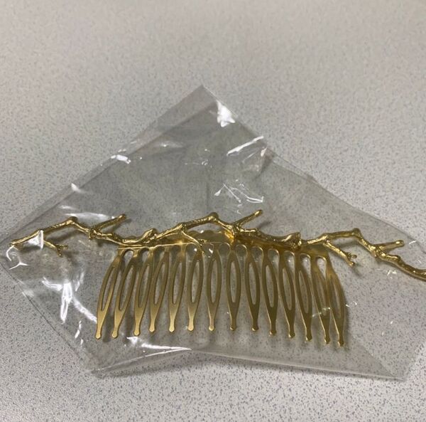 anemone アネモネ ゴールドヘアアクセ ヘッドアクセサリー 髪飾り 小枝アクセ 未使用 未開封 美品 ANEMONE