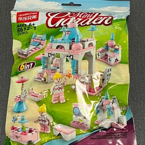 ★6in1 ガーデンキャッスル お城セット 131pcs ミニフィグ1体付 LEGO互換