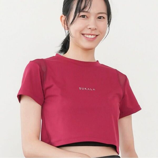 SUKALA アクティブ クロップドTee M コッパーレッド