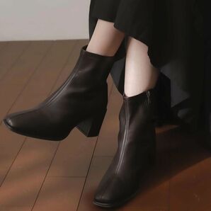 SENSE OF PLACE スクエアトゥセンターシームストレッチブーツ