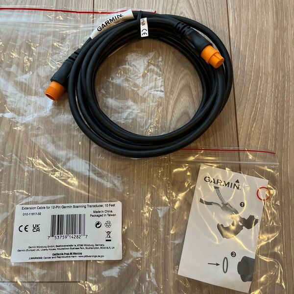 新品 ガーミン GARMIN Extension Cable for 12-pin 魚探 振動子 延長12ピン 3m(10ft)