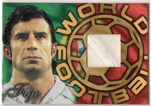 Luis Figo （ フィーゴ ）＜2006 Futera World Football ＞ ジャージカード レアな縫い目部分