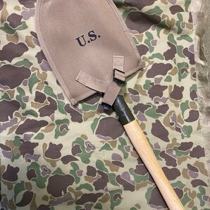 第二次世界大戦 アメリカ軍 工兵隊?、バイク&車両用?ストレートスコップ&カバーセット(レプリカ )サバゲ 塹壕