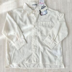 新品 リトルウィークエンド シアー長袖シャツ 100cm 男の子 女の子 アイボリー