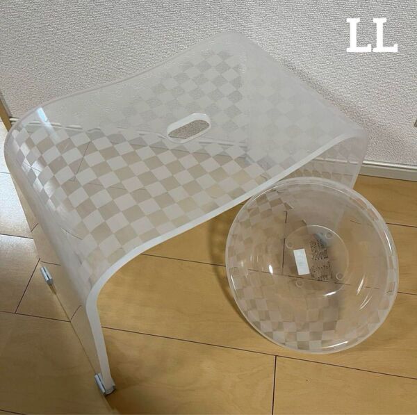 お得◎新品 アクリル バスチェア センコー チェッカー LL ウォッシュボール