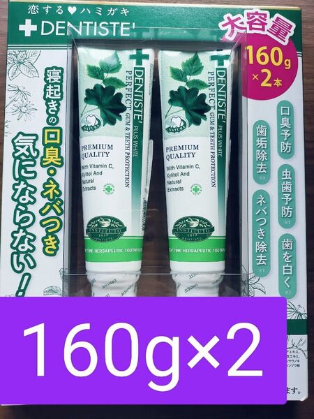 新品DENTISTE PLUS WHITE 歯磨き粉 160g×2本 デンティス コストコ