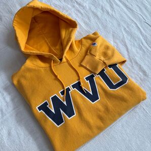 2000s〜 CHAMPION WVU カレッジスウェットパーカー 3色タグ メキシコ製