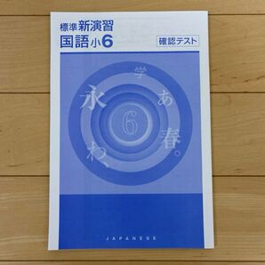標準新演習 国語 小6 確認テスト 中学受験