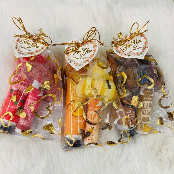 プチギフトにおすすめ!ハンドクリーム&リップバーム三つセット☆17