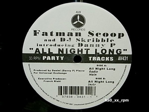 ★☆Fatman Scoop And DJ Skribble Introducing Danny P「All Night Long」☆★5点以上で送料無料!!!