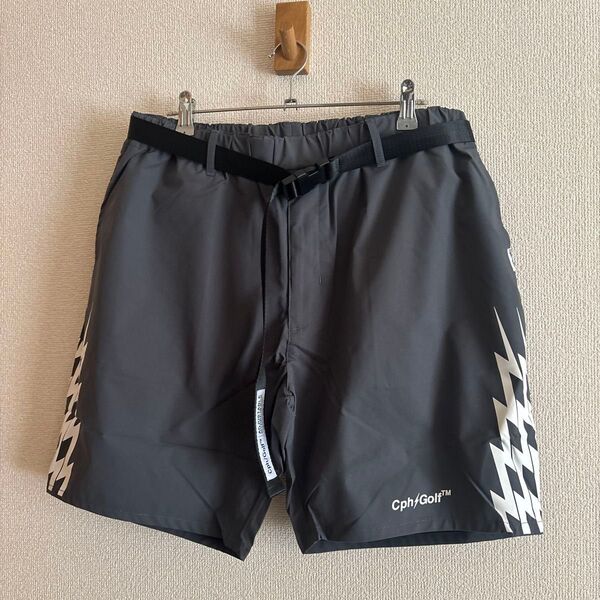 THUNDER STRIPES ADJUSTABLE SHORT L グレー